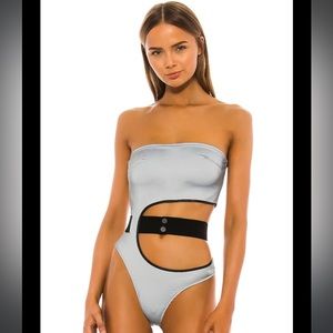 I.AM.GIA Nasha Bodysuit in Silver Reflective